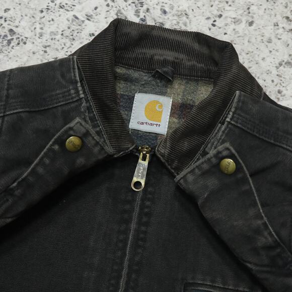 RARE Vintage Carhartt J43 ONX Onyx Faded Black Detroit Jacket Size Medium - Picture 14 of 16